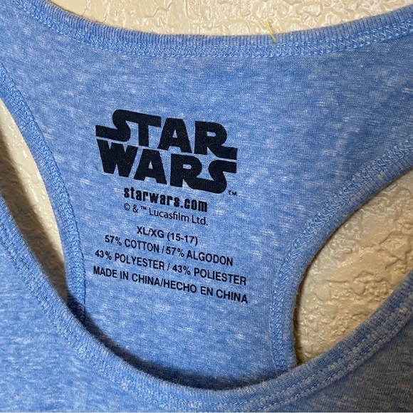 Star Wars women’s racer back tank top extra large 15-17 juniors Darth Vader r2d2 - Picture 3 of 4